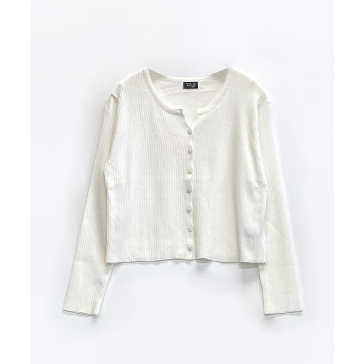 ラウンドネックリブカーディガン リブ編み ショート丈 | Riff | 詳細画像20 