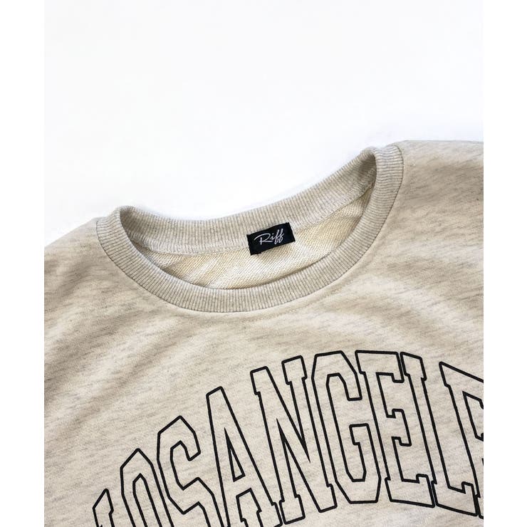 袖フリルロゴトレーナー スウェット ショート丈 | Riff | 詳細画像27 