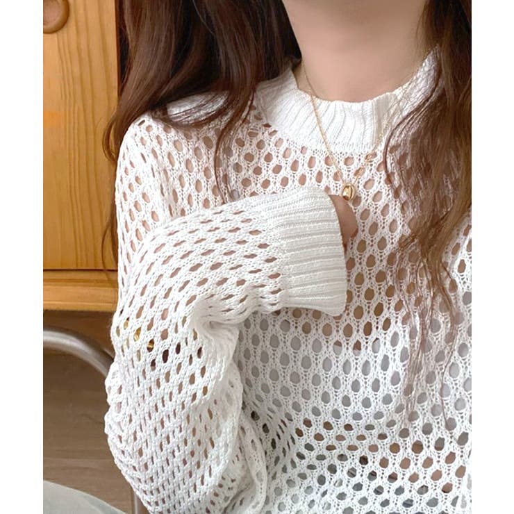 CPH/GOLF チェッカーメッシュトップス　白Mサイズ CPH/GOLF チェッカーメッシュトップス 白Mサイズ ゴルフ_