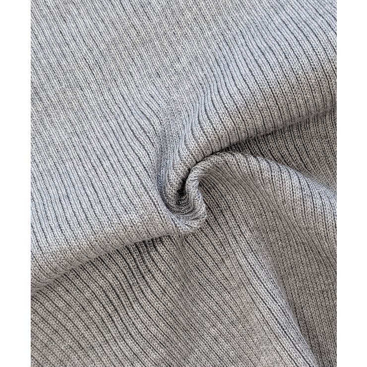 レースアップ半袖リブニット クロップド丈 リブ編み | Riff | 詳細画像34 