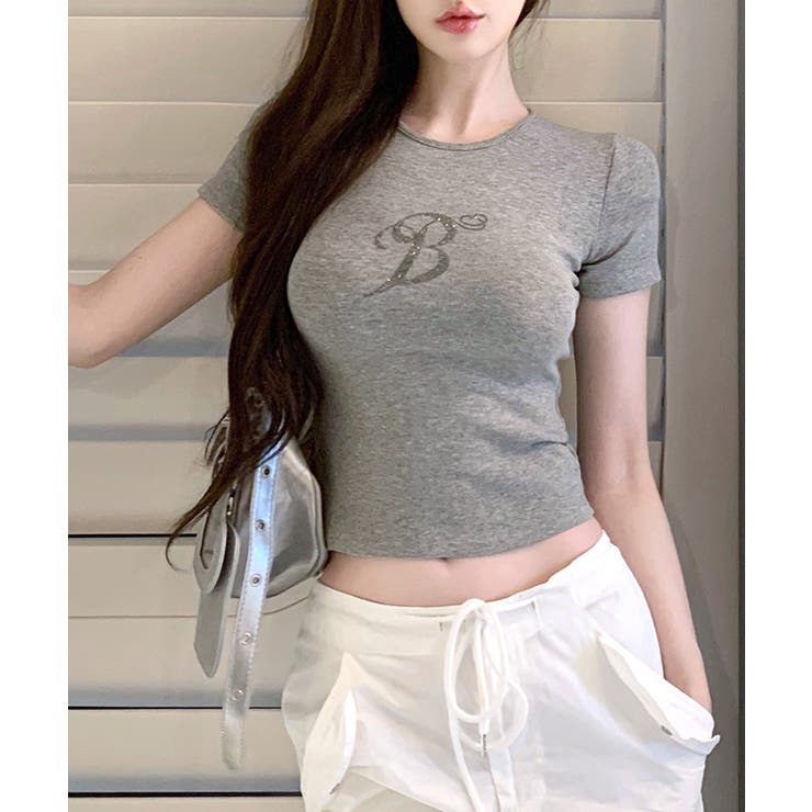 ロゴラインストーン Tシャツ ロゴプリント | Riff | 詳細画像17 