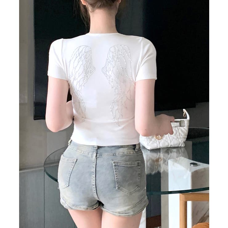 ロゴラインストーン Tシャツ ロゴプリント | Riff | 詳細画像4 