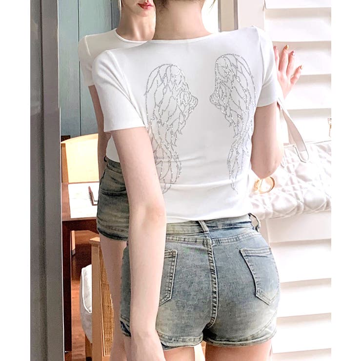 ロゴラインストーン Tシャツ ロゴプリント | Riff | 詳細画像5 