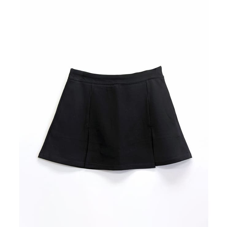 BLACK UP ミニスカートパンツ　チャコール パンツ裏地プリーツミニスカート | レディースファッション通販
