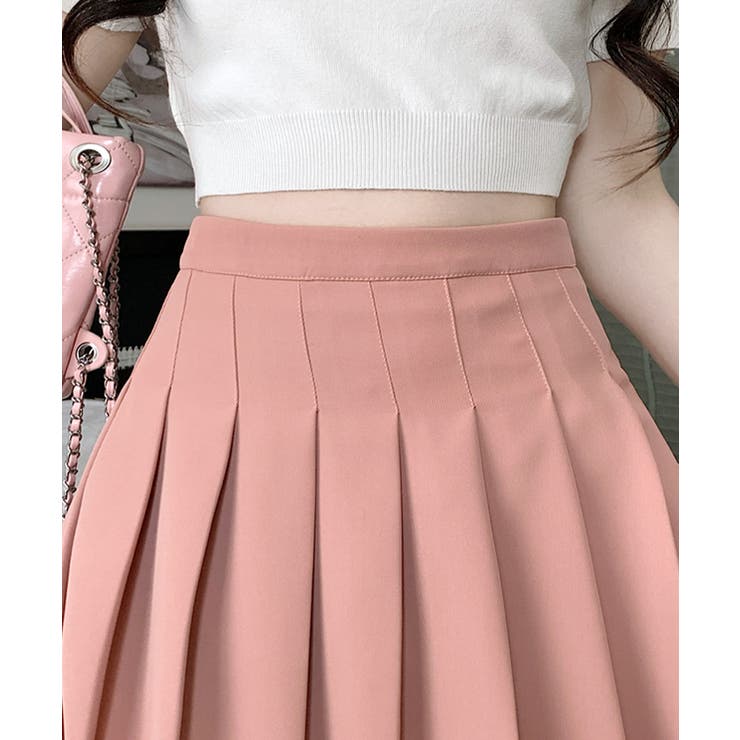 プリーツミニスカート インナーパンツ付き ショート丈スカート[品番