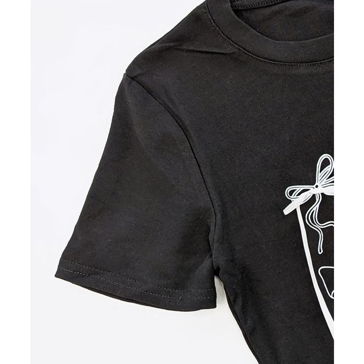ArgueCulture品格リボンTシャツ ロング丈 ユニセックス』シシュウポンチロングTシャツ[AAA4-11C014