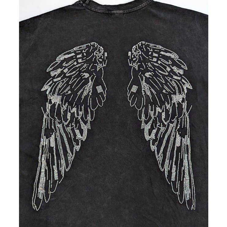 あ Mサイズラインストーン付きオーバーサイズネルシャツ オーバーサイズ デザインスウェットシャツ - ライトグレー