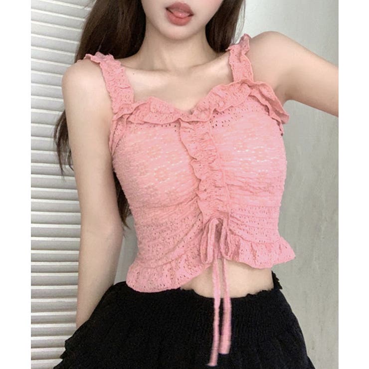PINK HOUSE シャーリングキャミソール PINK HOUSE シャーリングキャミソール PINK HOUSE - PINK HOUSE