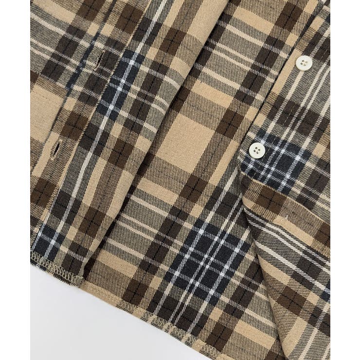 チェック柄ショート丈シャツ クロップド丈 ゆるシャツ | Riff | 詳細画像28 