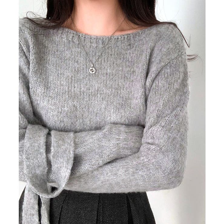 マフラー付きニット セーター ワンショルダー | Riff | 詳細画像24 