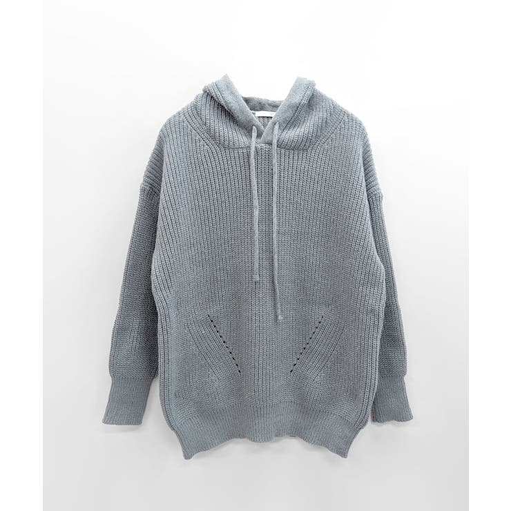 リブニットパーカー セーター フード | Riff | 詳細画像24 