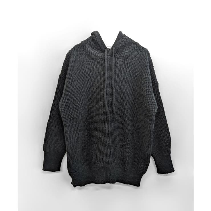 リブニットパーカー セーター フード | Riff | 詳細画像25 