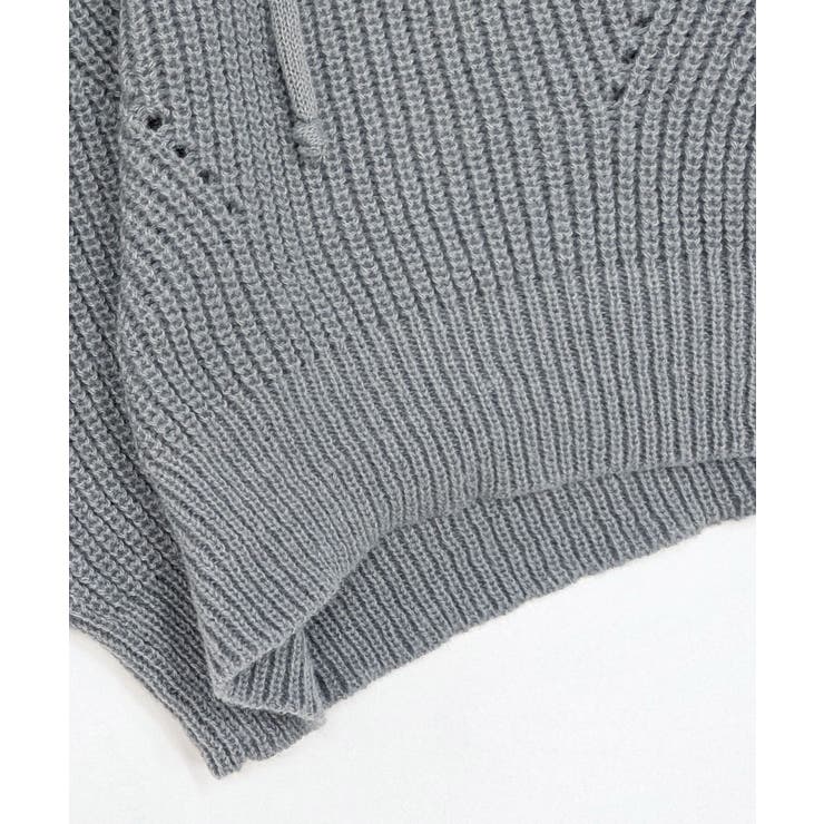 リブニットパーカー セーター フード | Riff | 詳細画像31 