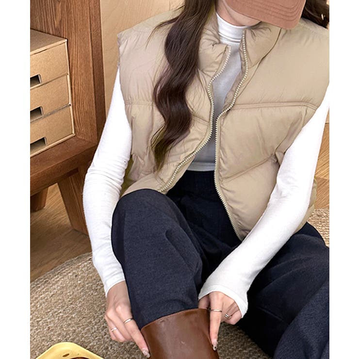 中綿ベスト ダウンベスト ショート丈ベスト | Riff | 詳細画像18 