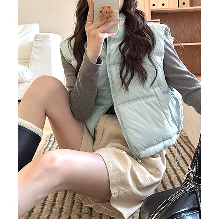 中綿ベスト ダウンベスト ショート丈ベスト | Riff | 詳細画像21 