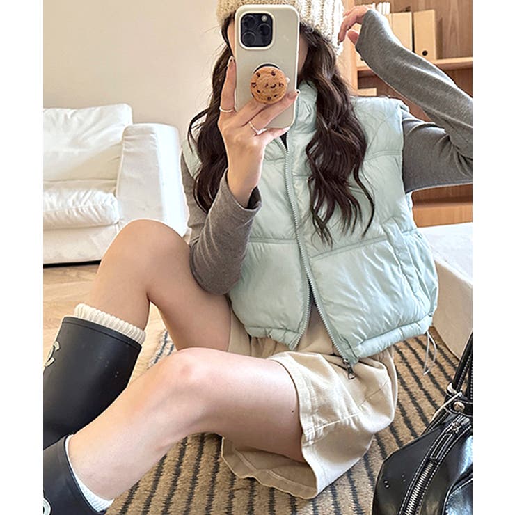 中綿ベスト ダウンベスト ショート丈ベスト | Riff | 詳細画像22 