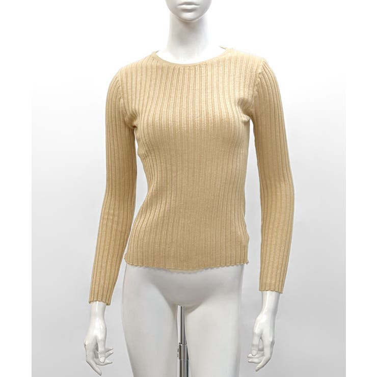 リブニットトップス リブ編み セーター[品番：NETW0002092]｜Riff