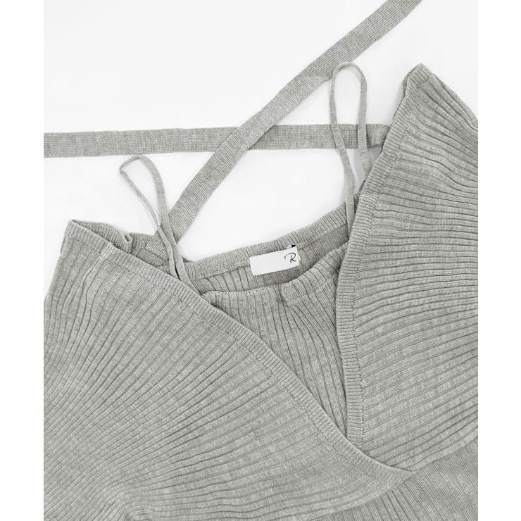 アンサンブル風リブニットワンピース バックリボン カシュクールワンピース | Riff | 詳細画像26 