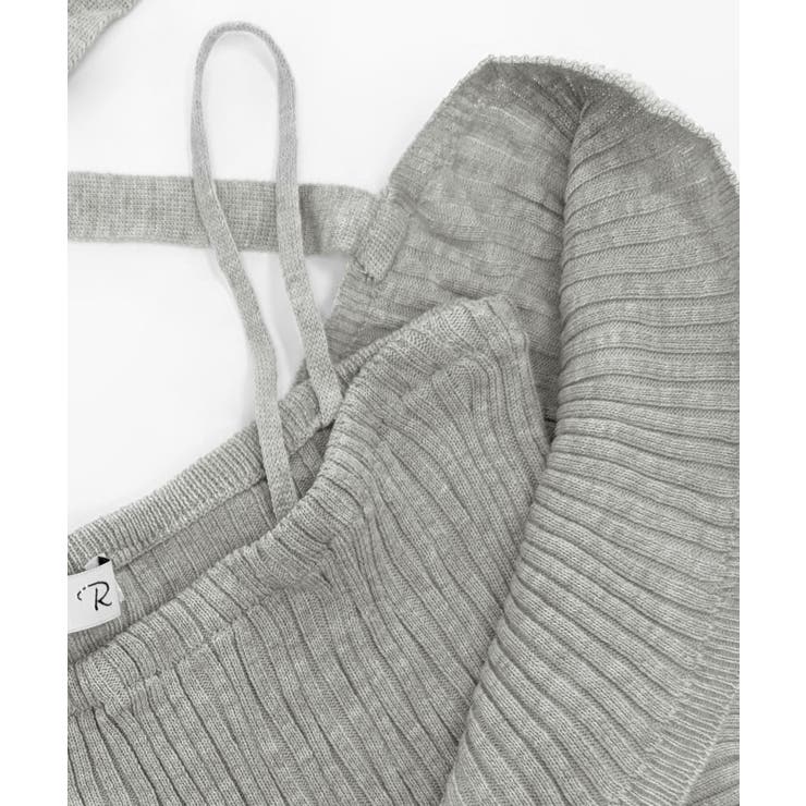 アンサンブル風リブニットワンピース バックリボン カシュクールワンピース | Riff | 詳細画像27 