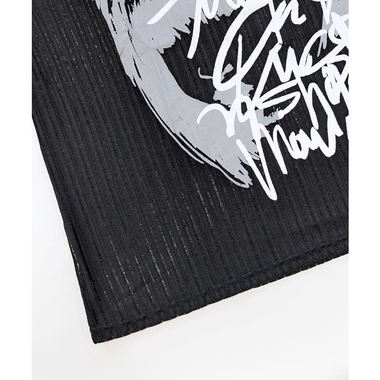 透かし編みロゴプリントTシャツ ロンT シアー | Riff | 詳細画像20 