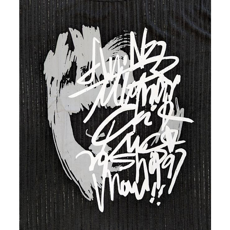 透かし編みロゴプリントTシャツ ロンT シアー | Riff | 詳細画像21 