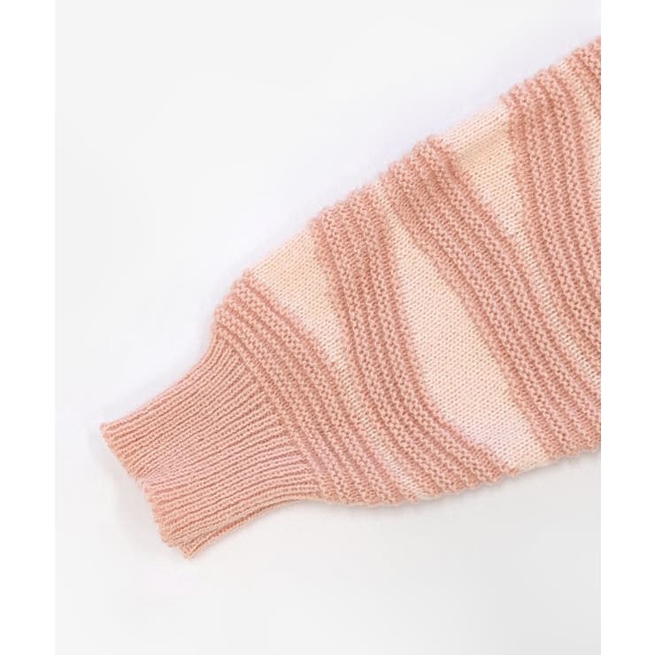 柄ニットカーディガン バイカラー 配色 | Riff | 詳細画像26 