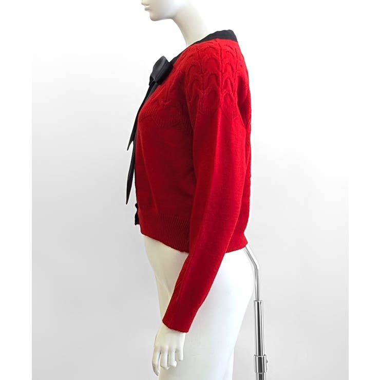 リボンニットカーディガン バイカラー 配色 | Riff | 詳細画像25 