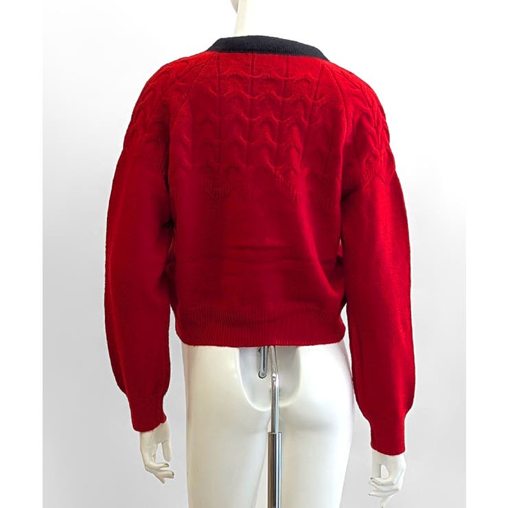 リボンニットカーディガン バイカラー 配色 | Riff | 詳細画像26 