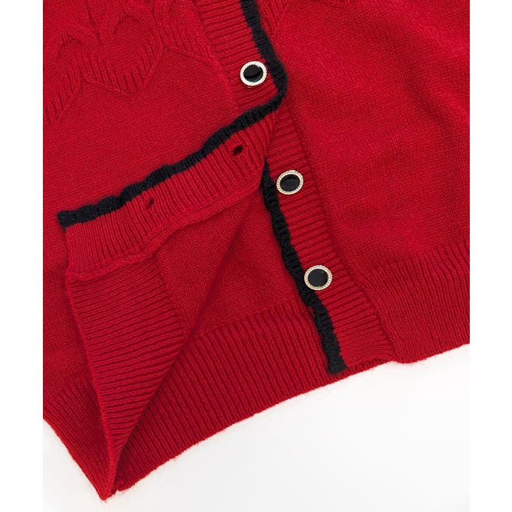 リボンニットカーディガン バイカラー 配色 | Riff | 詳細画像29 