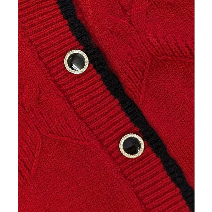 リボンニットカーディガン バイカラー 配色 | Riff | 詳細画像30 