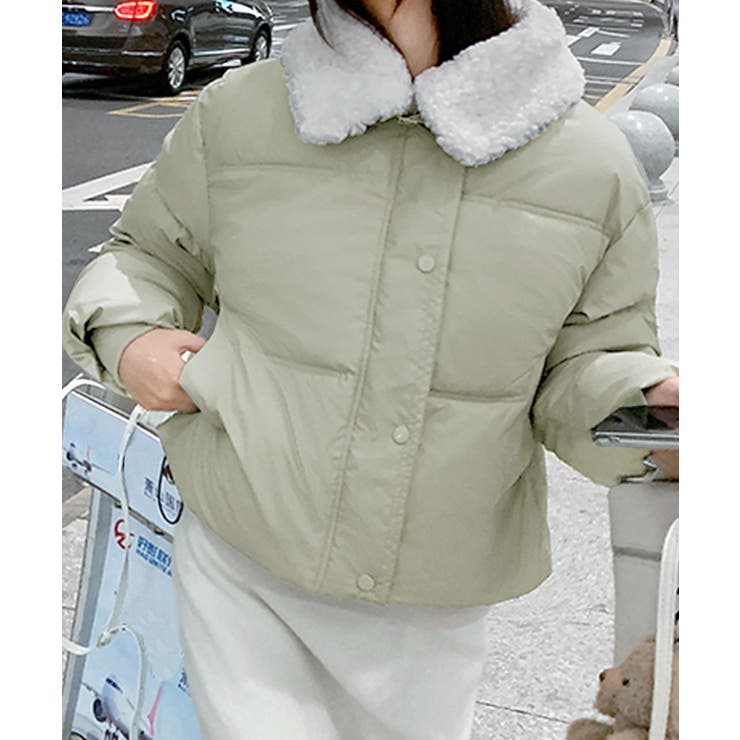 襟ボア中綿ジャケット ブルゾン ダウン | Riff | 詳細画像10 