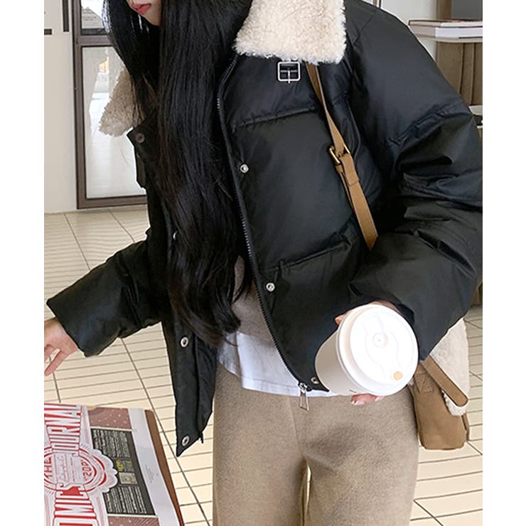 襟ボア中綿ジャケット ブルゾン ダウン | Riff | 詳細画像18 