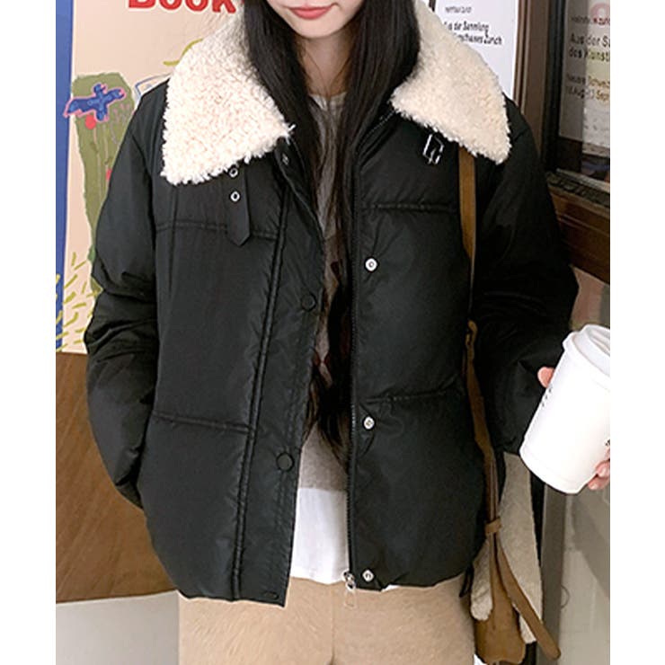 襟ボア中綿ジャケット ブルゾン ダウン | Riff | 詳細画像19 