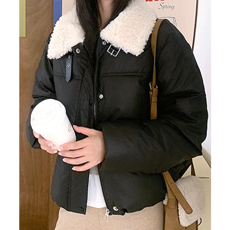 襟ボア中綿ジャケット ブルゾン ダウン | Riff | 詳細画像20 