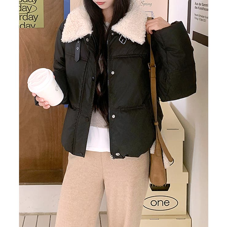 襟ボア中綿ジャケット ブルゾン ダウン | Riff | 詳細画像21 