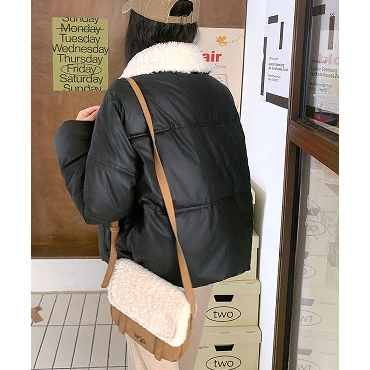 襟ボア中綿ジャケット ブルゾン ダウン | Riff | 詳細画像22 