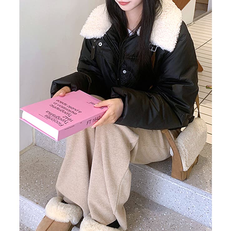 襟ボア中綿ジャケット ブルゾン ダウン | Riff | 詳細画像24 