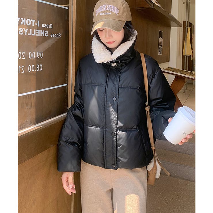 襟ボア中綿ジャケット ブルゾン ダウン | Riff | 詳細画像25 