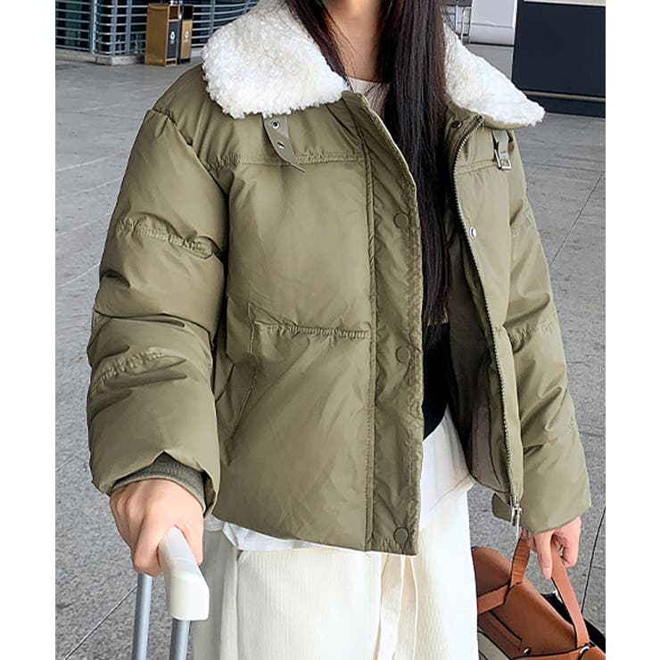 襟ボア中綿ジャケット ブルゾン ダウン | Riff | 詳細画像26 