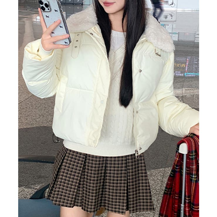 襟ボア中綿ジャケット ブルゾン ダウン | Riff | 詳細画像3 