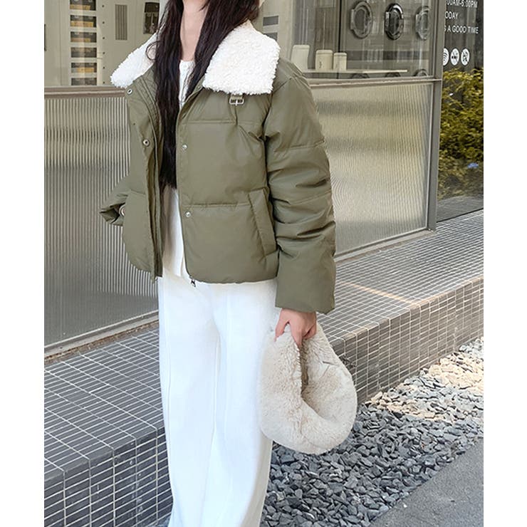 襟ボア中綿ジャケット ブルゾン ダウン | Riff | 詳細画像32 