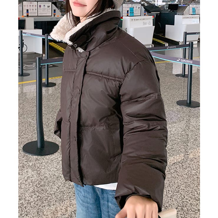 襟ボア中綿ジャケット ブルゾン ダウン | Riff | 詳細画像36 