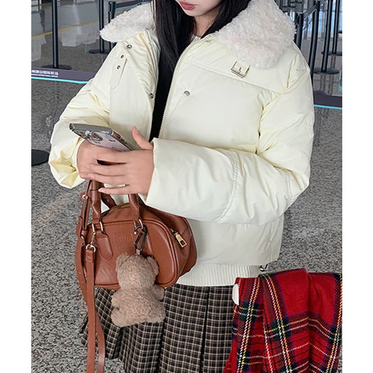 襟ボア中綿ジャケット ブルゾン ダウン | Riff | 詳細画像4 