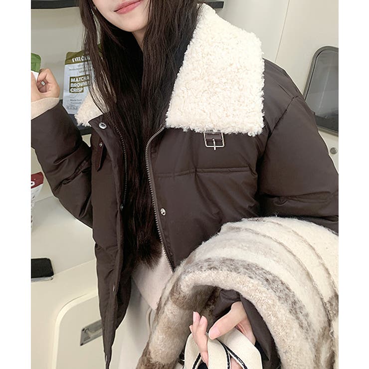 襟ボア中綿ジャケット ブルゾン ダウン | Riff | 詳細画像40 