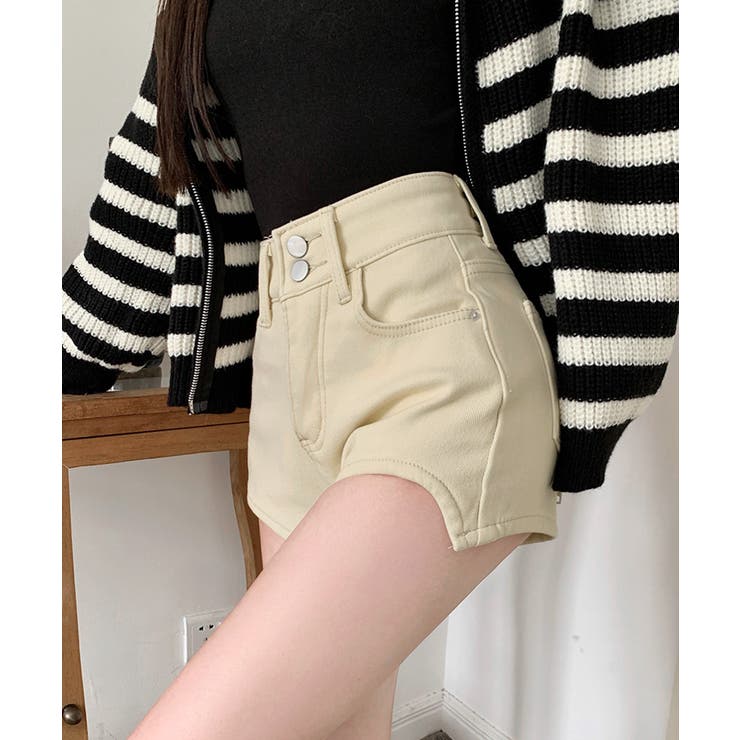 裏起毛ハイウエストショートパンツ ショート丈 ショーパン | Riff | 詳細画像16 