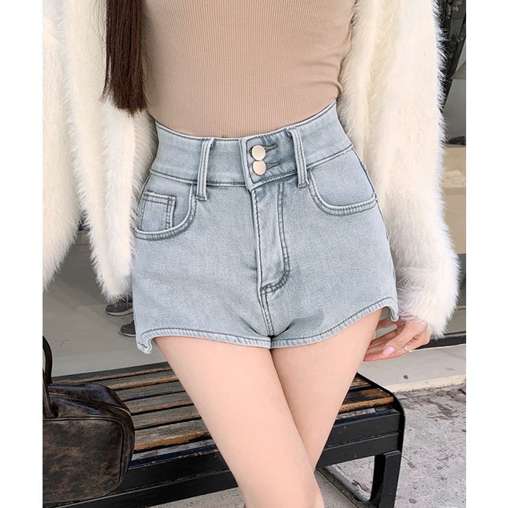 裏起毛ハイウエストショートパンツ ショート丈 ショーパン | Riff | 詳細画像19 