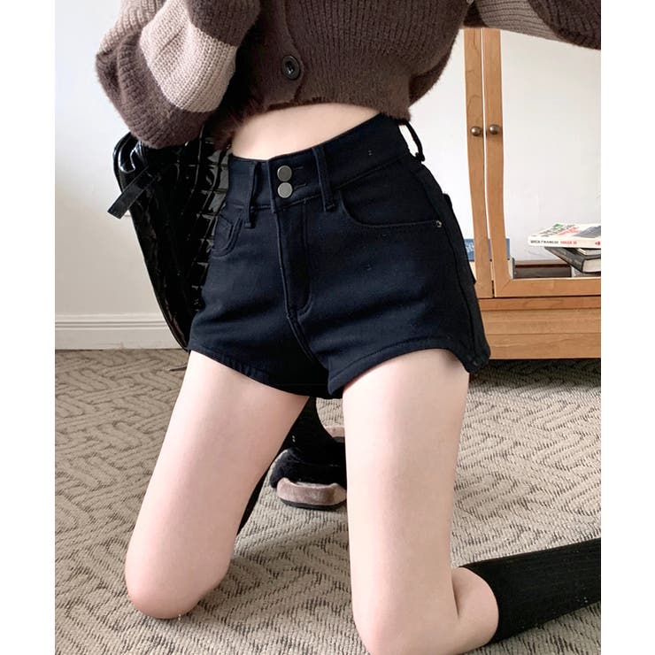 裏起毛ハイウエストショートパンツ ショート丈 ショーパン | Riff | 詳細画像5 