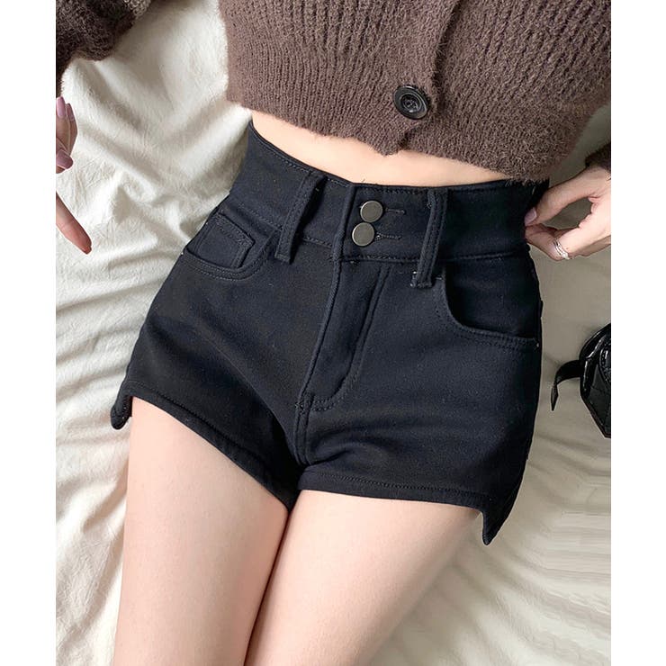 裏起毛ハイウエストショートパンツ ショート丈 ショーパン | Riff | 詳細画像6 