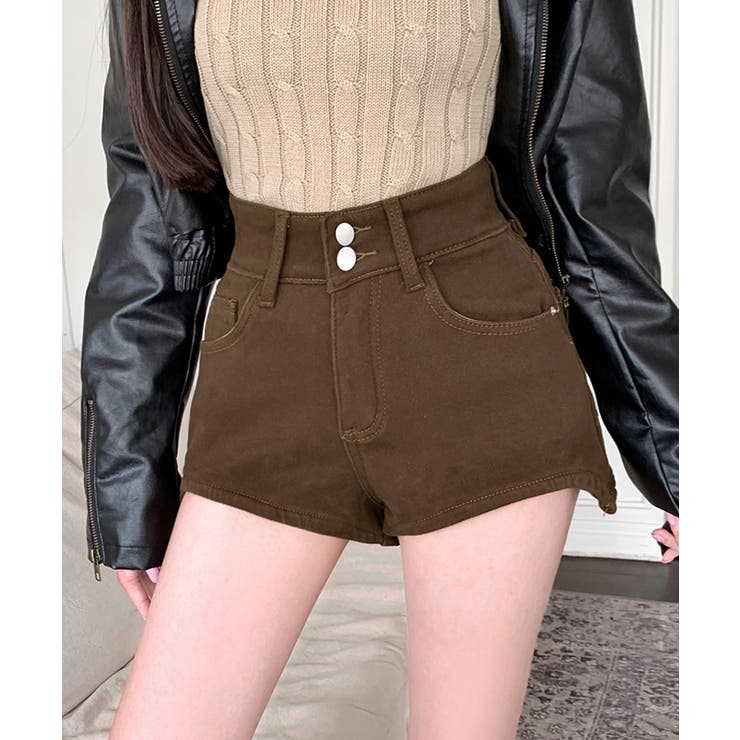 裏起毛ハイウエストショートパンツ ショート丈 ショーパン | Riff | 詳細画像8 