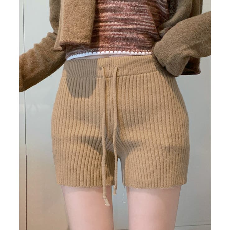 Heather Knit Shorts ニットショートパンツ ブラウン Heather Knit Shorts ニットショートパンツ ブラウン